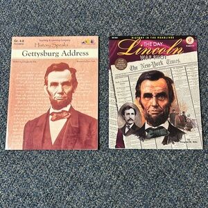 Two Abraham Lincoln Teaching Resources, includes primary source materials.